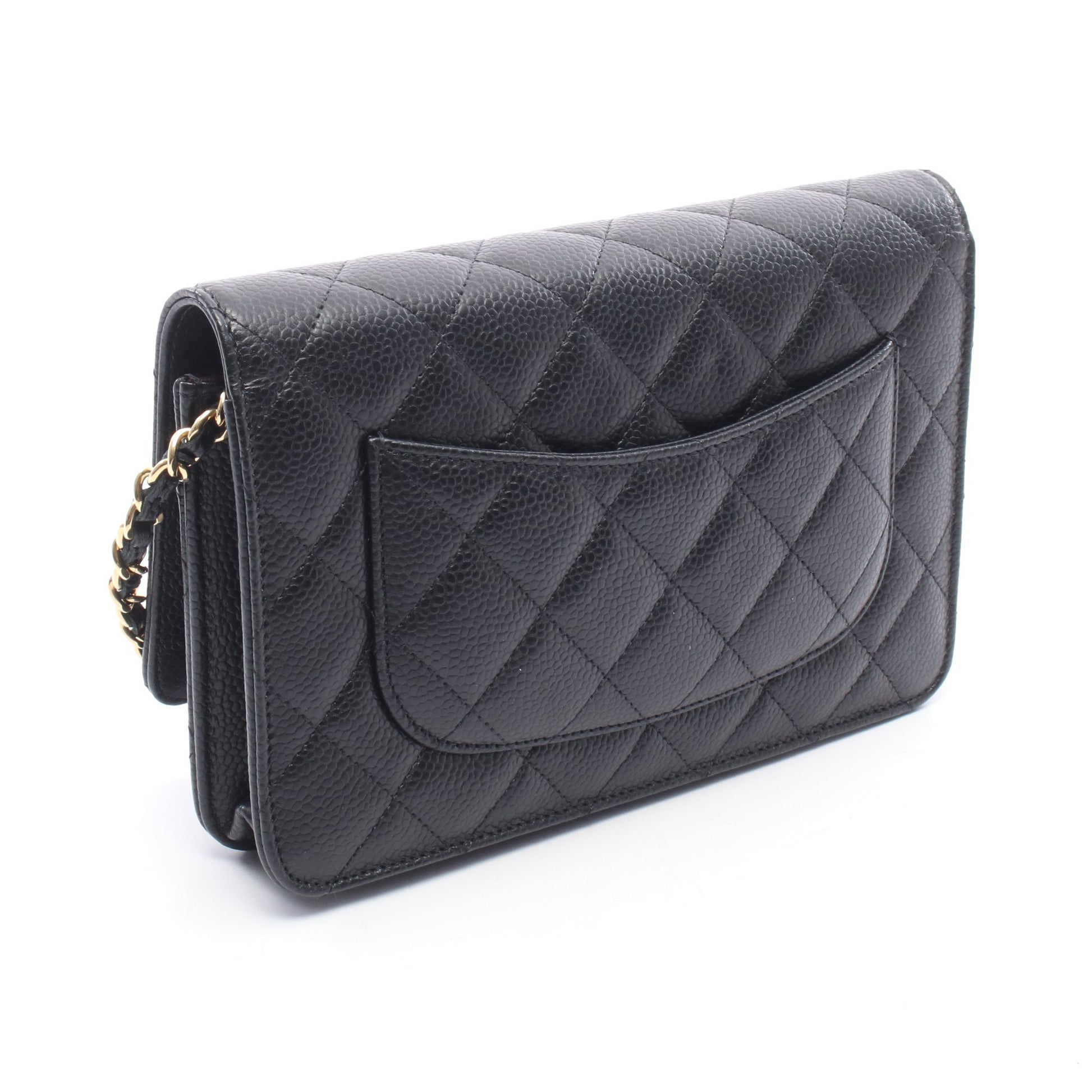 マトラッセ チェーンウォレット キャビアスキン ブラック ゴールド金具 シャネル バッグ CHANEL