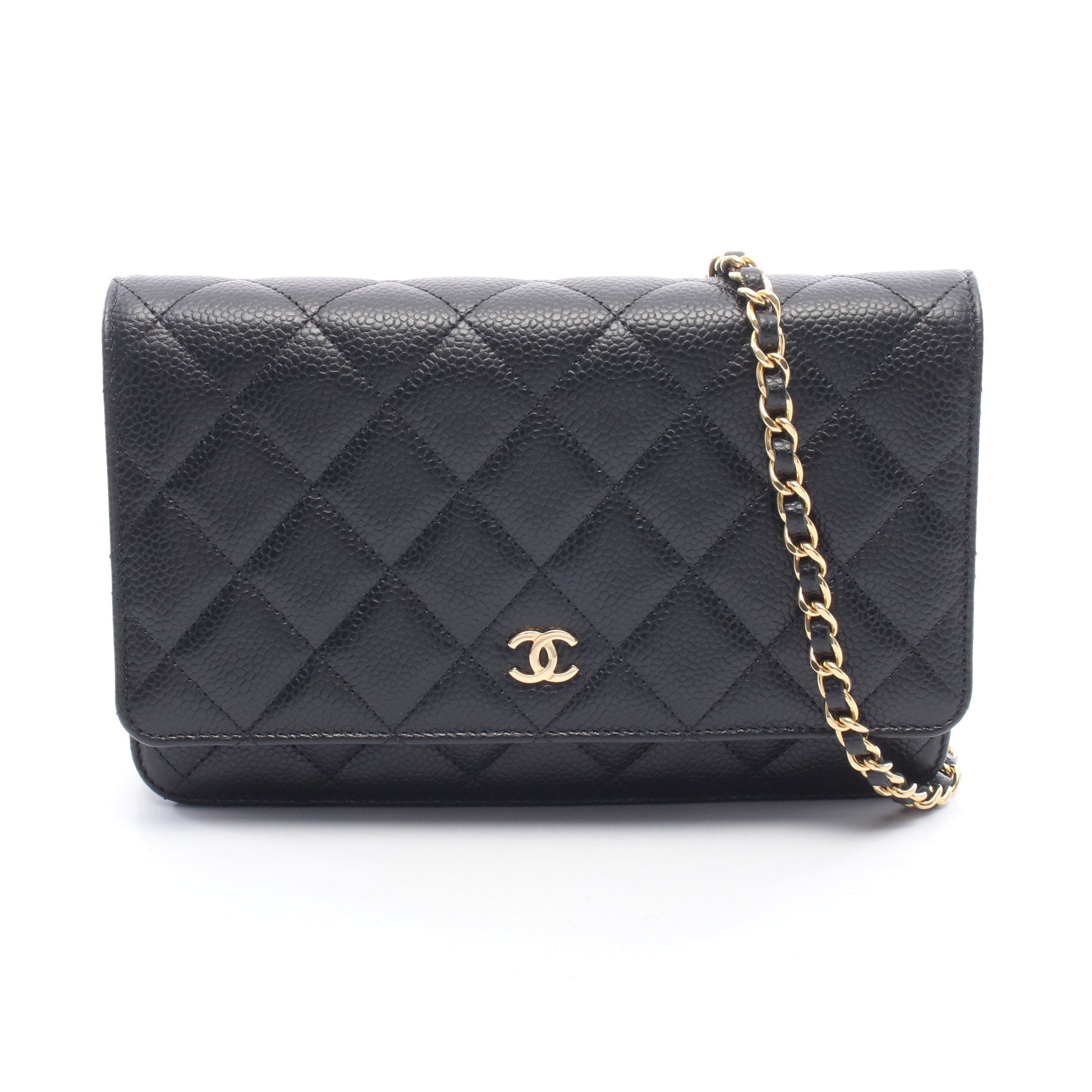 マトラッセ チェーンウォレット キャビアスキン ブラック ゴールド金具 シャネル バッグ CHANEL