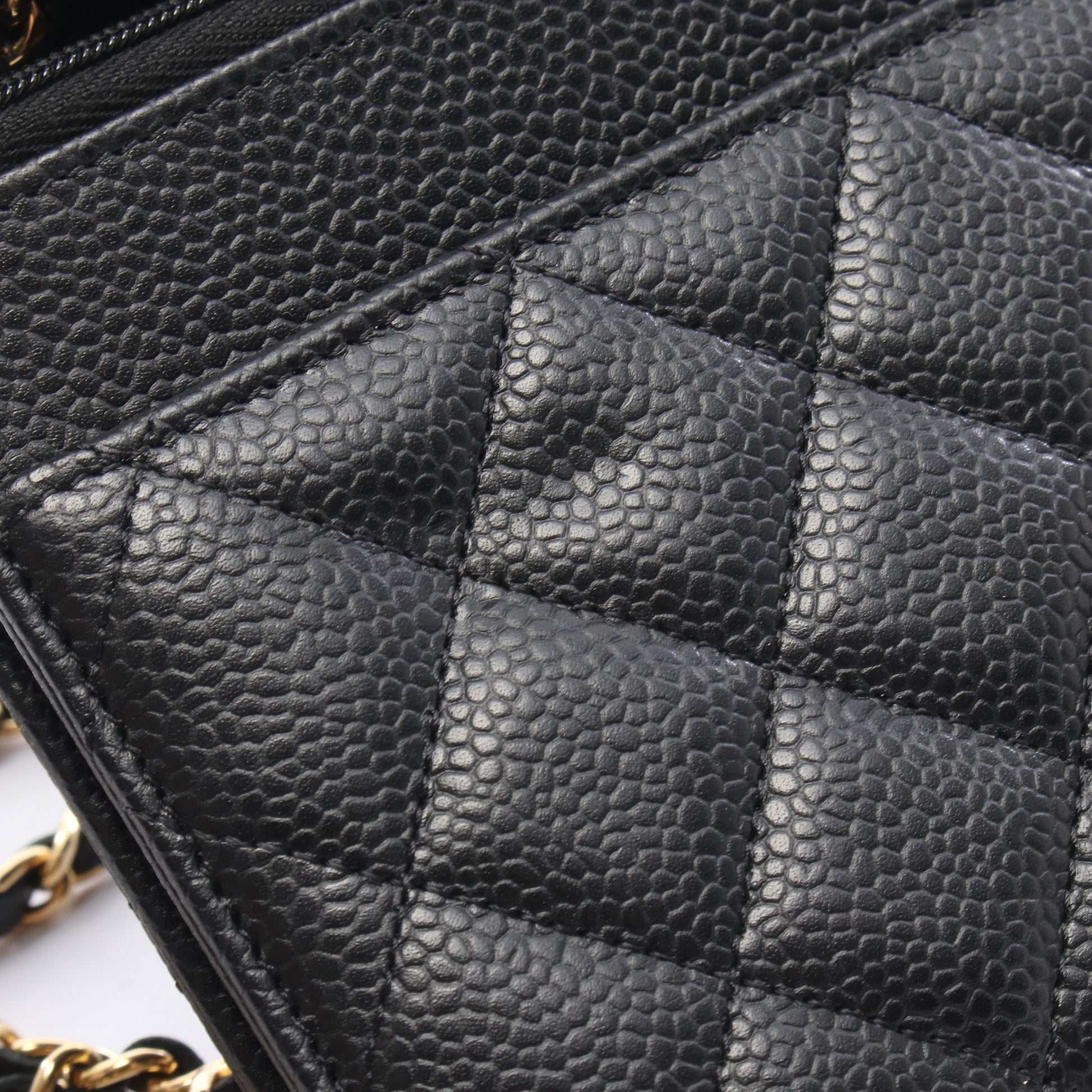 マトラッセ チェーンウォレット キャビアスキン ブラック ゴールド金具 シャネル バッグ CHANEL