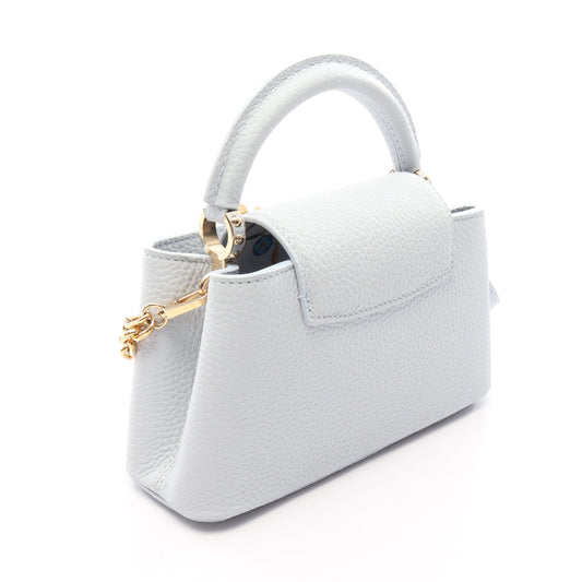 LV × TM カプシーヌEW MINI 2WAY ハンドバッグ レザー ライトブルー ルイヴィトン バッグ LOUIS VUITTON