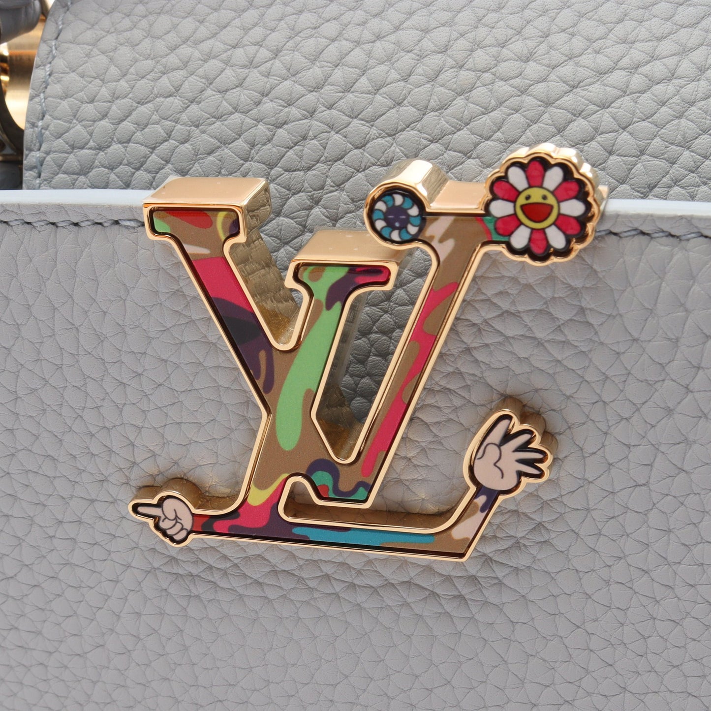 LV × TM カプシーヌEW MINI 2WAY ハンドバッグ レザー ライトブルー ルイヴィトン