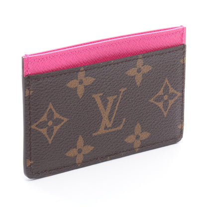 LV × TM カードケース ポルト カルト サーンプル モノグラムパンダ カードケース PVC レザー ブラウン ピンク ルイヴィトン