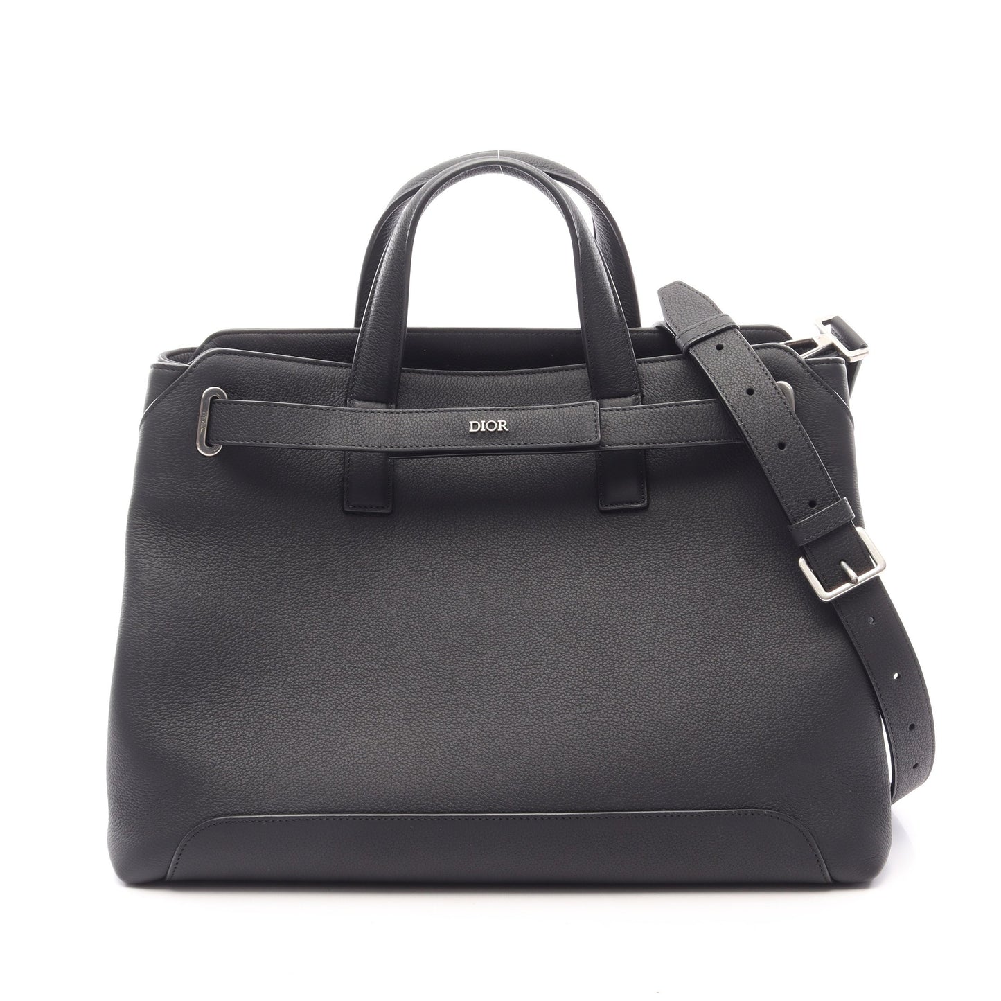 Normandie ミディアム 2WAY ハンドバッグ トートバッグ レザー ブラック クリスチャンディオール バッグ Christian Dior