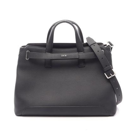 Normandie ミディアム 2WAY ハンドバッグ トートバッグ レザー ブラック クリスチャンディオール バッグ Christian Dior