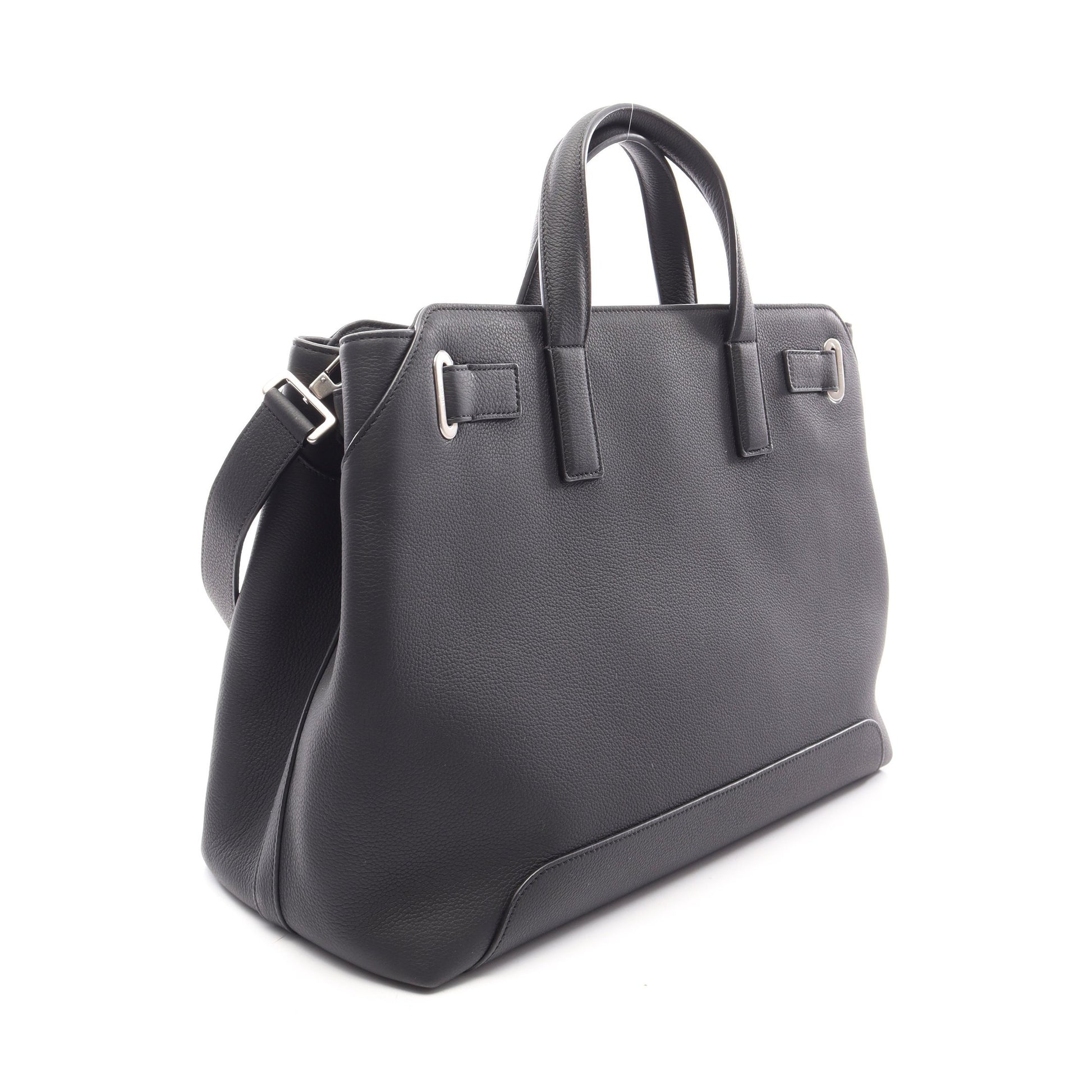 Normandie ミディアム 2WAY ハンドバッグ トートバッグ レザー ブラック クリスチャンディオール バッグ Christian Dior
