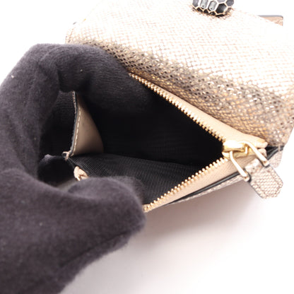 セルペンティ フォーエバー 三つ折り財布 レザー シャンパンゴールド ブルガリ 財布・小物 BVLGARI