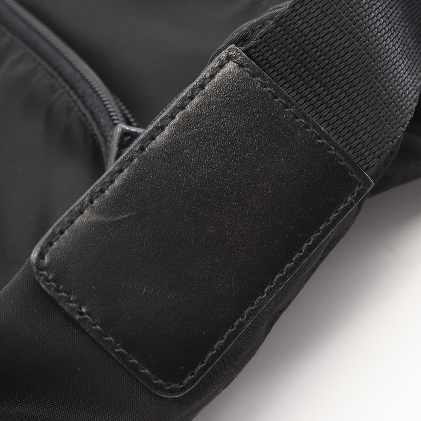 VELA SPORT ショルダーバッグ ナイロン レザー ブラック プラダ