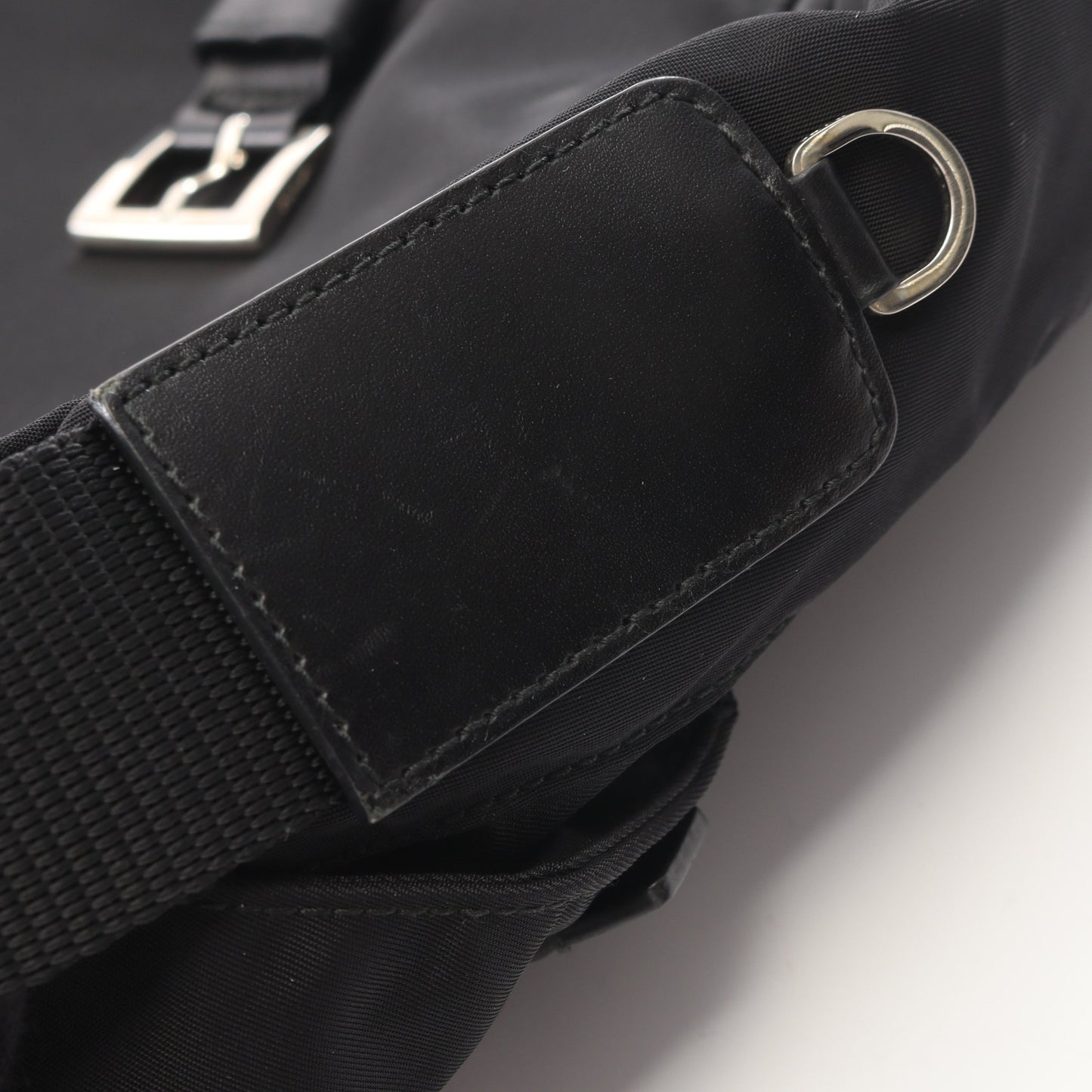 VELA SPORT ショルダーバッグ ナイロン レザー ブラック プラダ