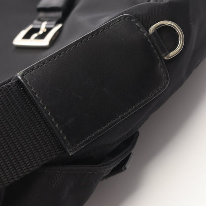 VELA SPORT ショルダーバッグ ナイロン レザー ブラック プラダ