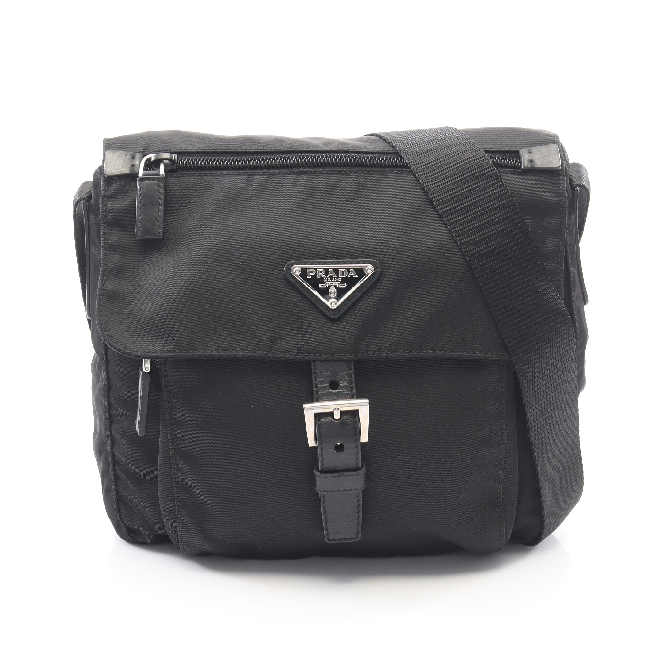 VELA SPORT ショルダーバッグ ナイロン レザー ブラック プラダ – RECLO