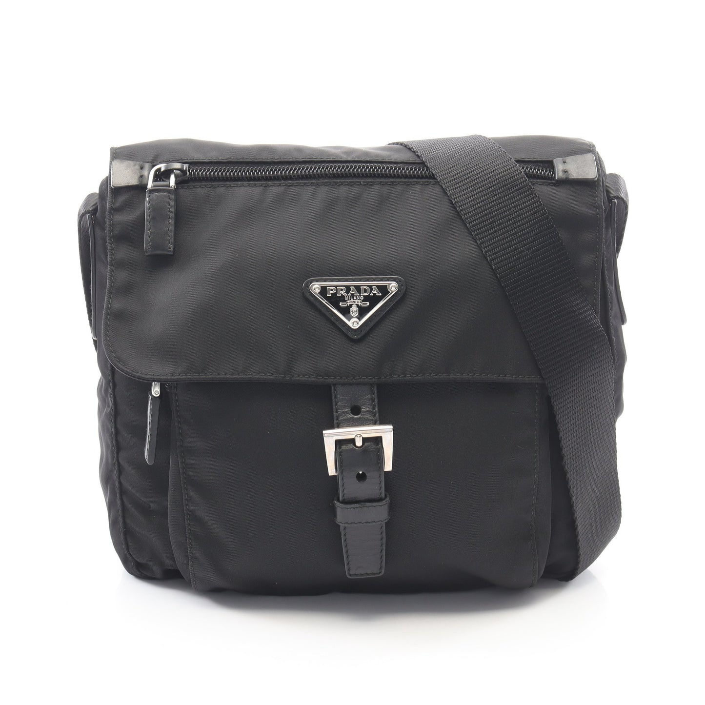 VELA SPORT ショルダーバッグ ナイロン レザー ブラック プラダ