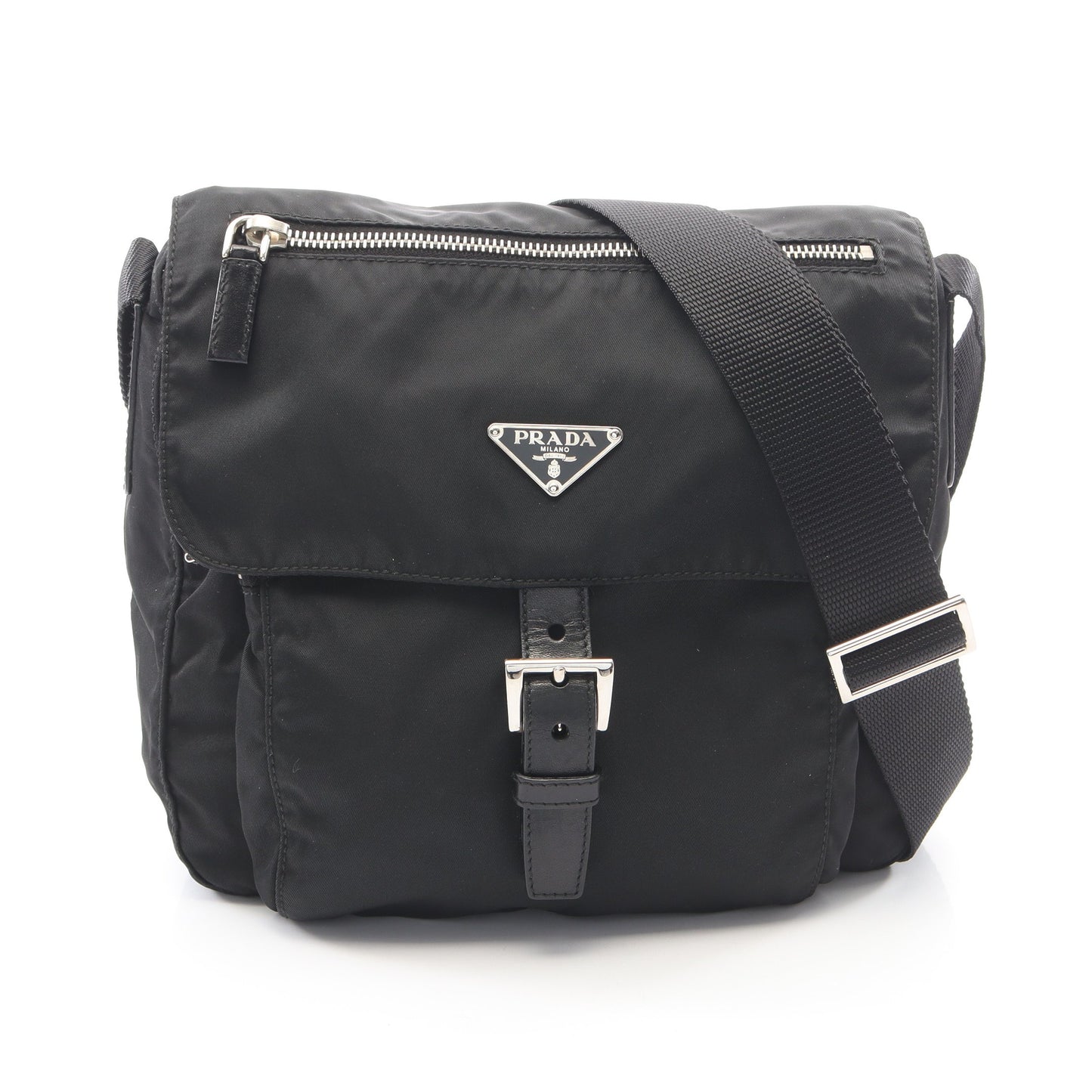 VELA SPORT ショルダーバッグ ナイロン レザー ブラック プラダ