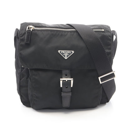 VELA SPORT ショルダーバッグ ナイロン レザー ブラック プラダ