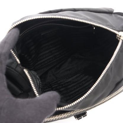 VELA SPORT ショルダーバッグ ナイロン レザー ブラック プラダ