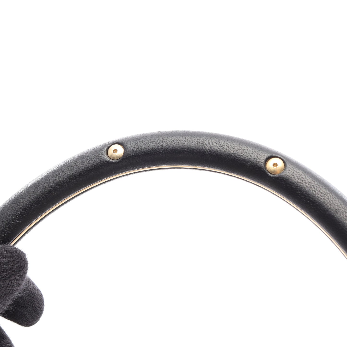 マトラッセ トップハンドル 2WAY ハンドバッグ ファブリック レザー ブラック ホワイト ゴールド金具 シャネル