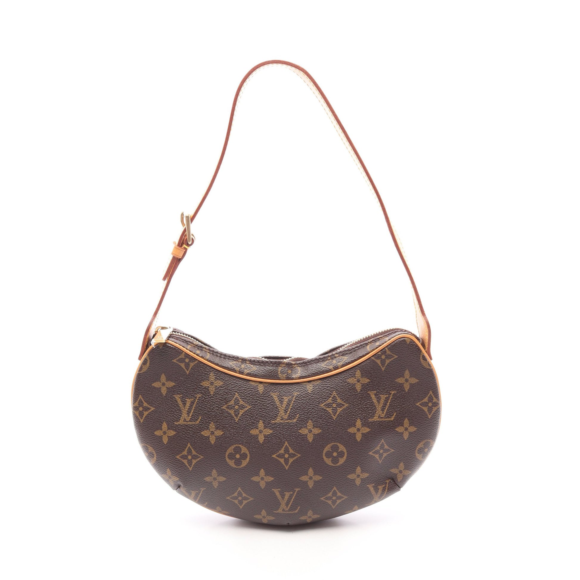 ポシェットクロワッサン モノグラム ショルダーバッグ PVC レザー ブラウン ルイヴィトン バッグ LOUIS VUITTON