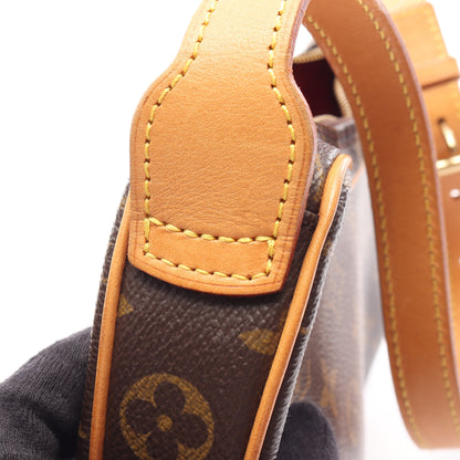 ポシェットクロワッサン モノグラム ショルダーバッグ PVC レザー ブラウン ルイヴィトン バッグ LOUIS VUITTON