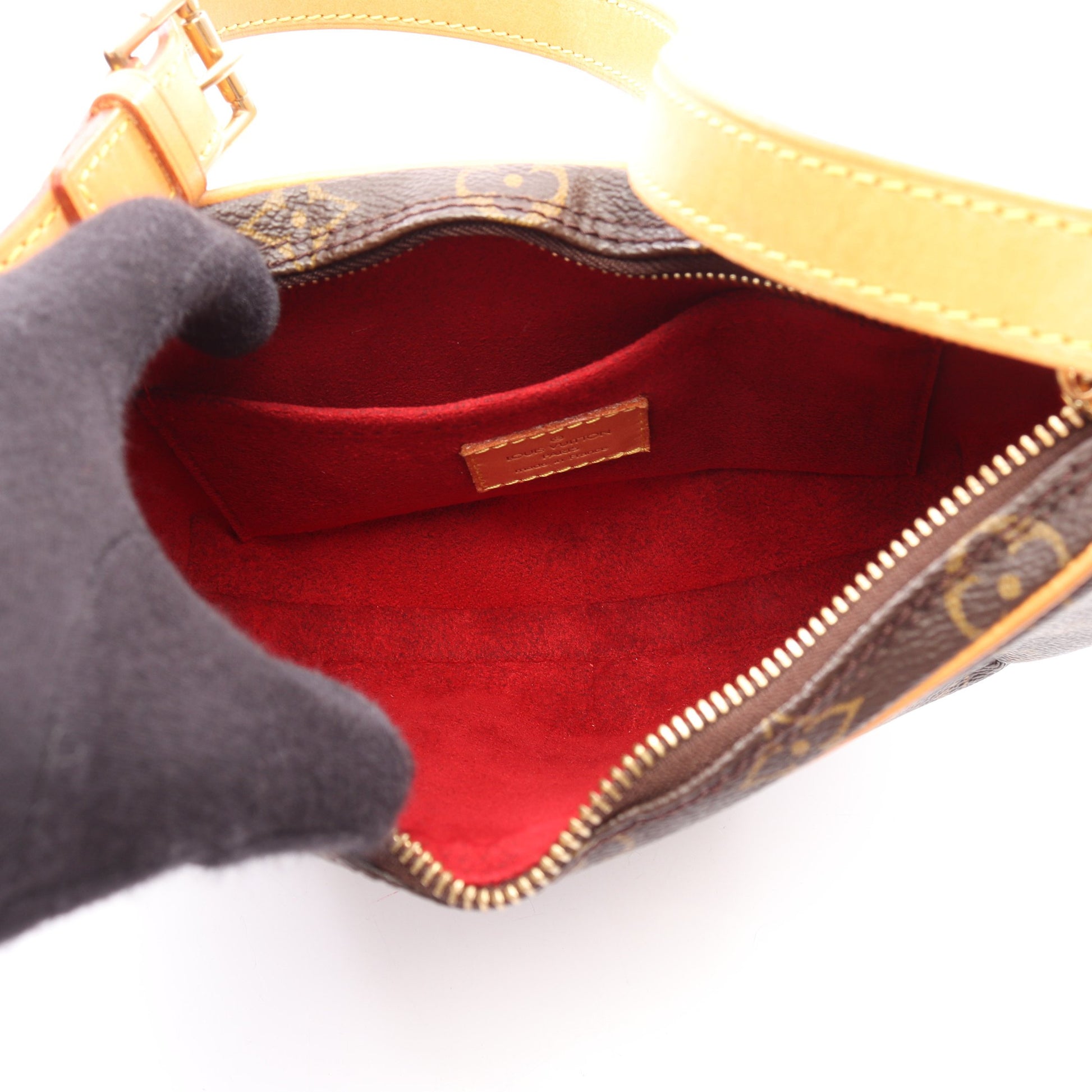 ポシェットクロワッサン モノグラム ショルダーバッグ PVC レザー ブラウン ルイヴィトン バッグ LOUIS VUITTON