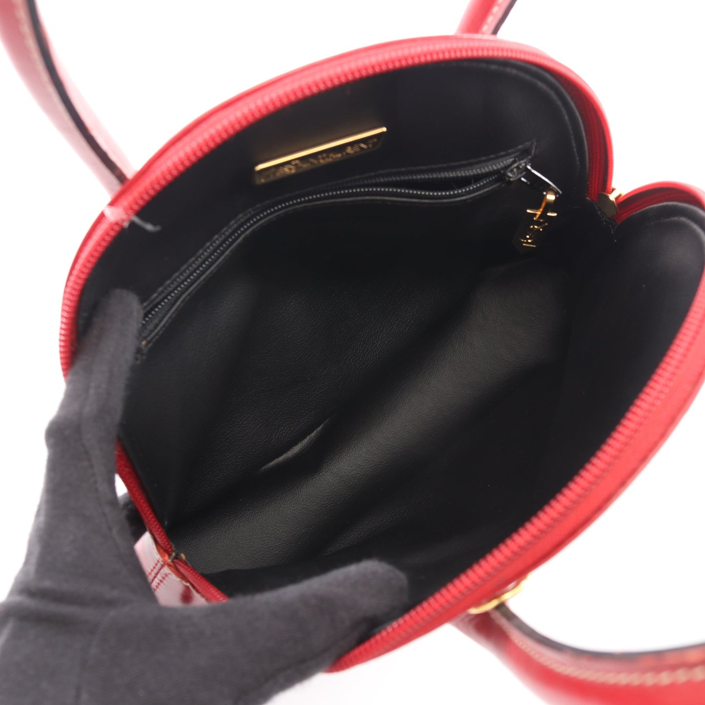 Yカットアウト 2WAY ハンドバッグ レザー レッド イヴサンローラン