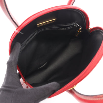 Yカットアウト 2WAY ハンドバッグ レザー レッド イヴサンローラン
