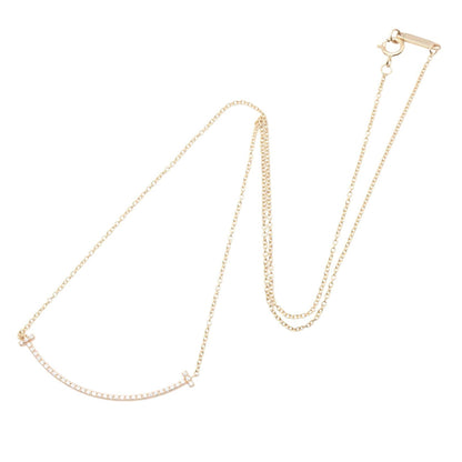 Tスマイル ネックレス ダイヤ ネックレス K18PG ダイヤモンド ピンクゴールド クリア ティファニー アクセサリー TIFFANY & Co.