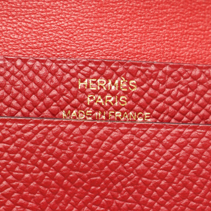 ベアンミニ ルージュグレナ カードケース ヴォーエプソン レッド ゴールド金具 X刻印 エルメス 財布・小物 HERMES