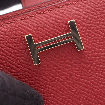 ベアンミニ ルージュグレナ カードケース ヴォーエプソン レッド ゴールド金具 X刻印 エルメス 財布・小物 HERMES