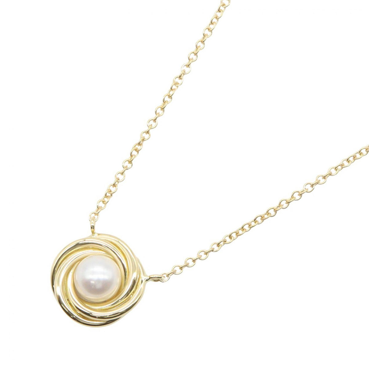 ツイスト サークル パール ネックレス ネックレス K18YG パール イエローゴールド ホワイト ティファニー アクセサリー TIFFANY & Co.