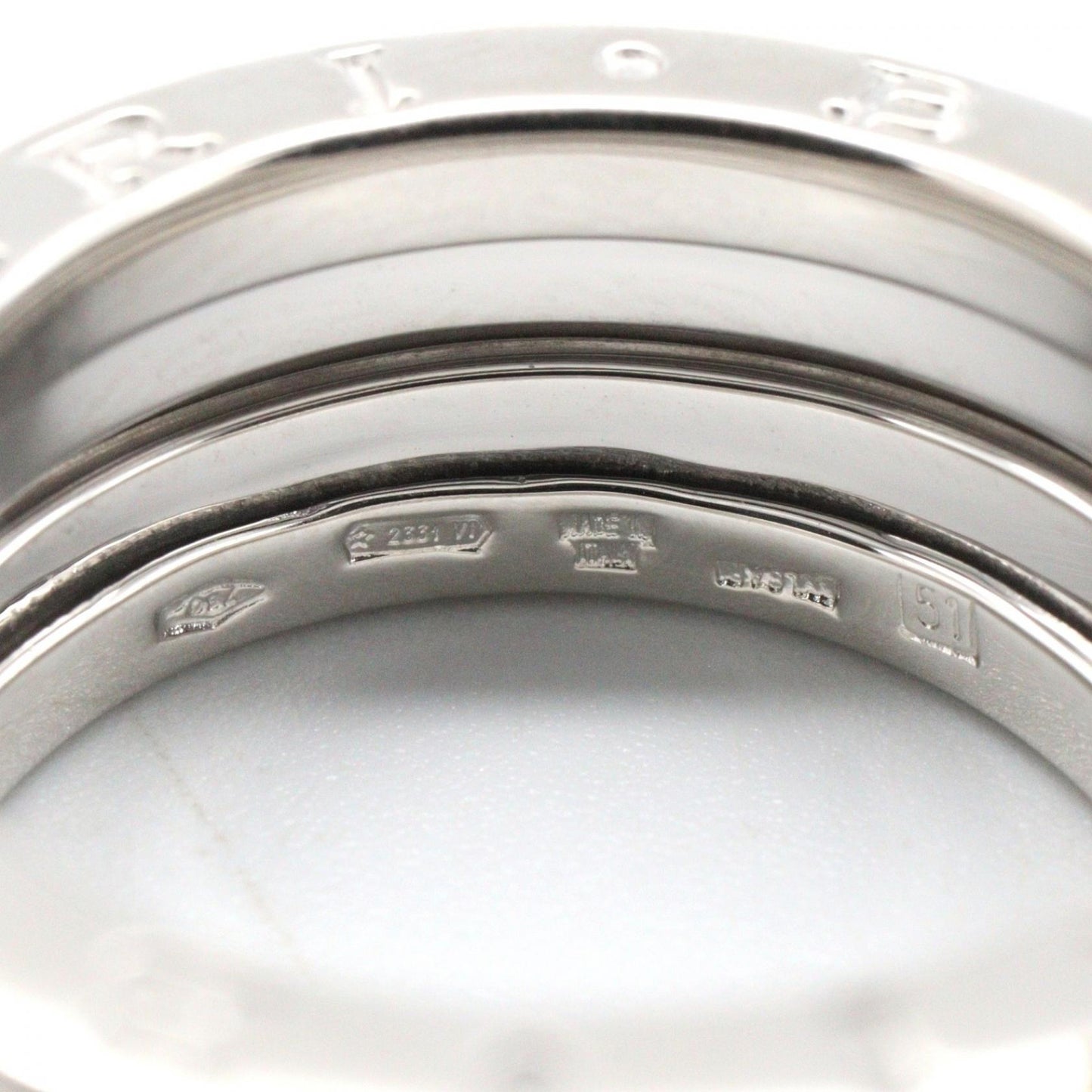 B-zero1 ビーゼロワン リング 3バンド リング 指輪 K18WG ホワイトゴールド ブルガリ アクセサリー BVLGARI