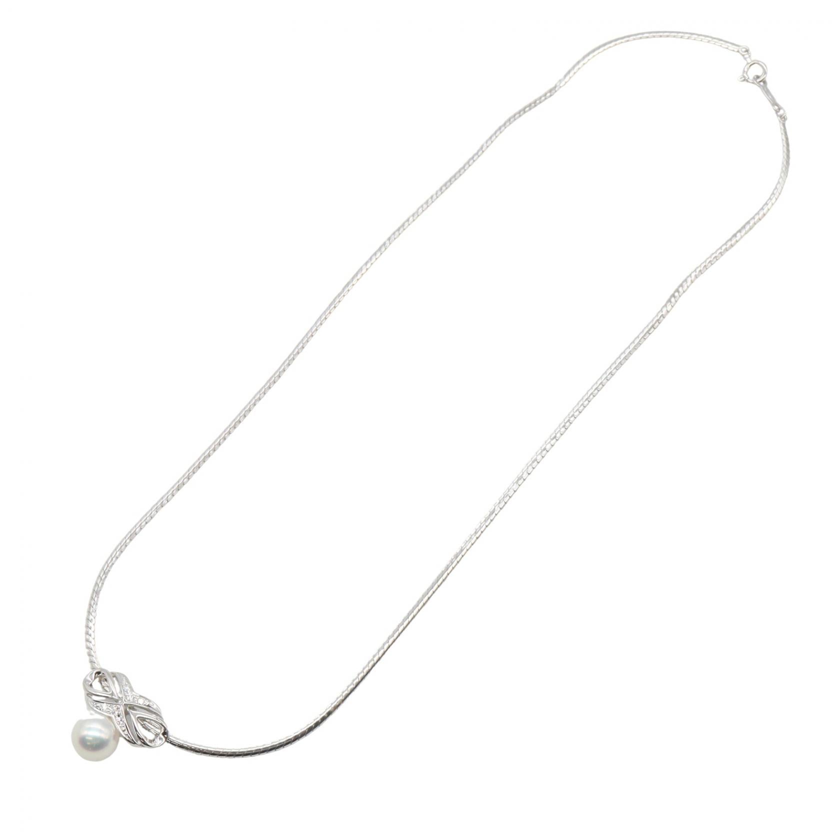 パールネックレス ネックレス K18WG パール ホワイトゴールド ホワイト ミキモト アクセサリー MIKIMOTO