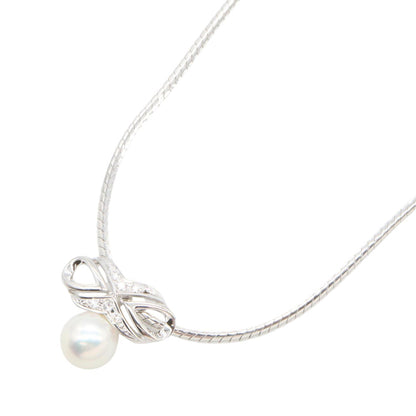 パールネックレス ネックレス K18WG パール ホワイトゴールド ホワイト ミキモト アクセサリー MIKIMOTO