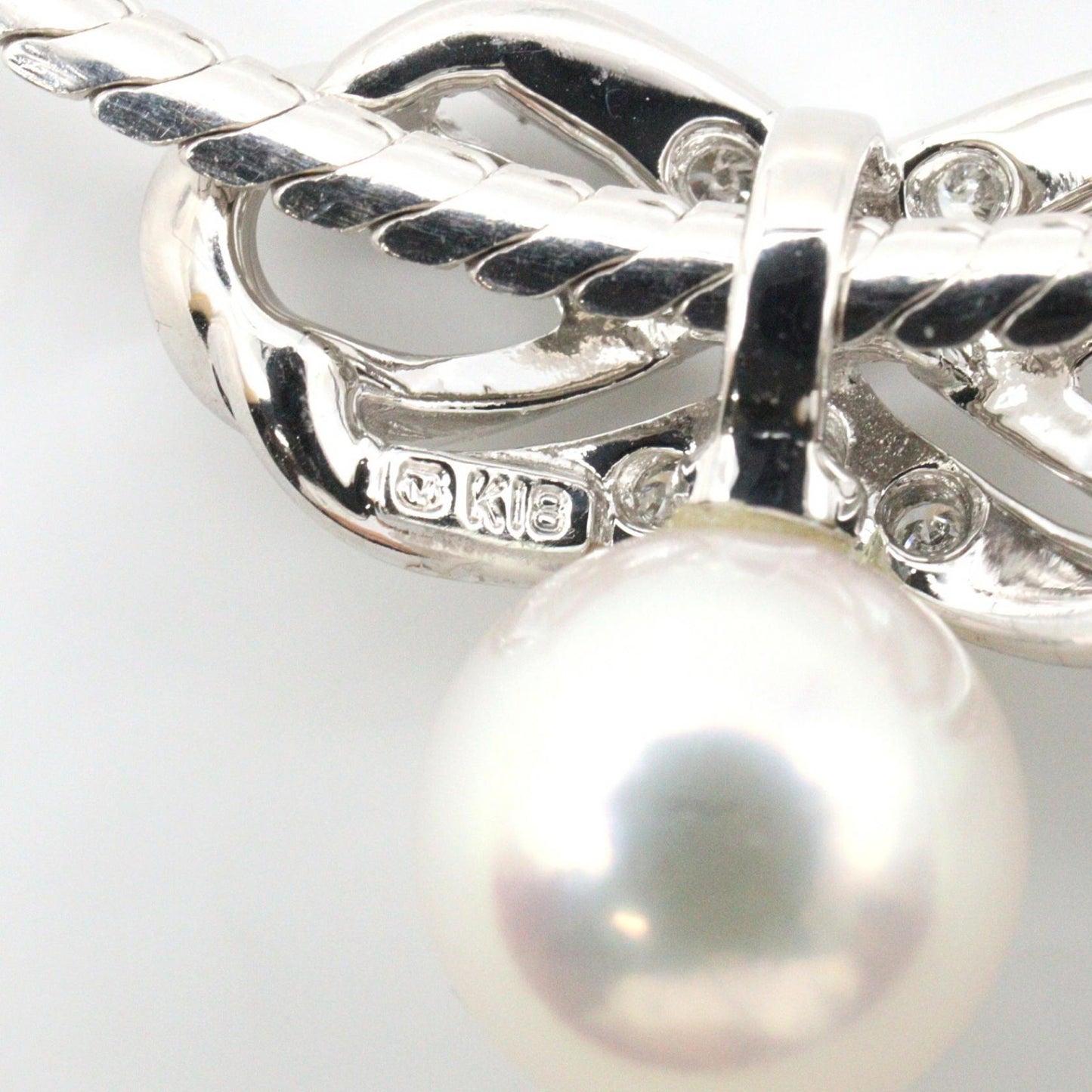 パールネックレス ネックレス K18WG パール ホワイトゴールド ホワイト ミキモト アクセサリー MIKIMOTO