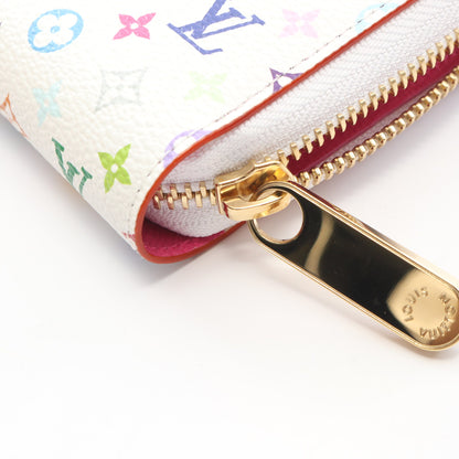 LV × TM ジッピーウォレット モノグラムマルチカラー 村上隆 ラウンドファスナー長財布 PVC ホワイト ルイヴィトン