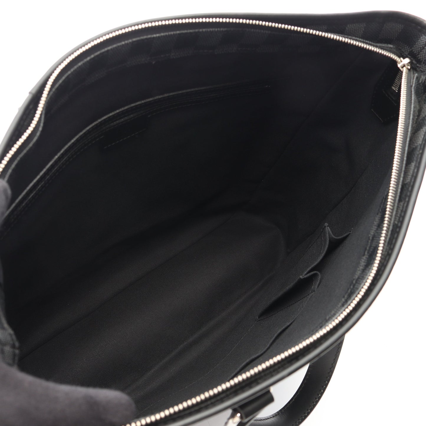 タダオ ダミエグラフィット 2WAY ハンドバッグ トートバッグ PVC レザー ブラック ルイヴィトン
