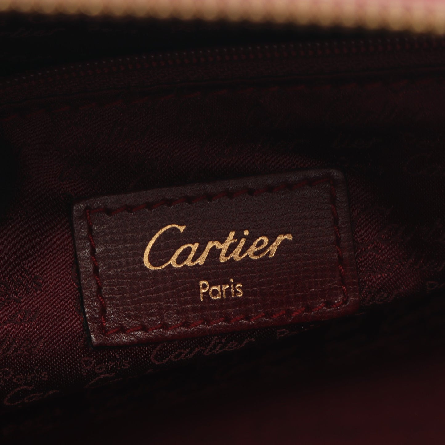 マストライン ミニ ボストンバッグ ハンドバッグ ミニボストンバッグ レザー ボルドー カルティエ バッグ Cartier