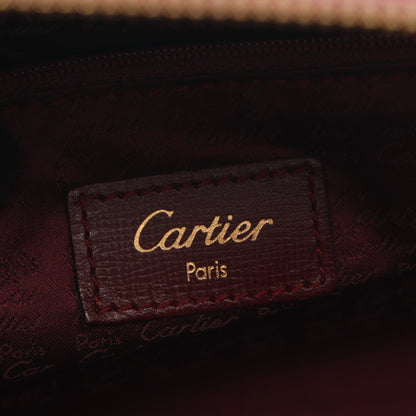 マストライン ミニ ボストンバッグ ハンドバッグ ミニボストンバッグ レザー ボルドー カルティエ バッグ Cartier
