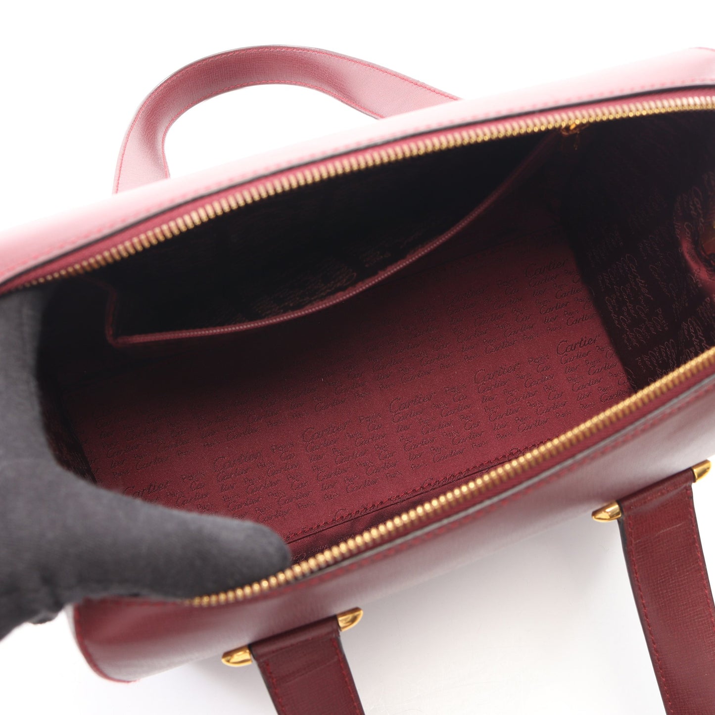 マストライン ミニ ボストンバッグ ハンドバッグ ミニボストンバッグ レザー ボルドー カルティエ バッグ Cartier