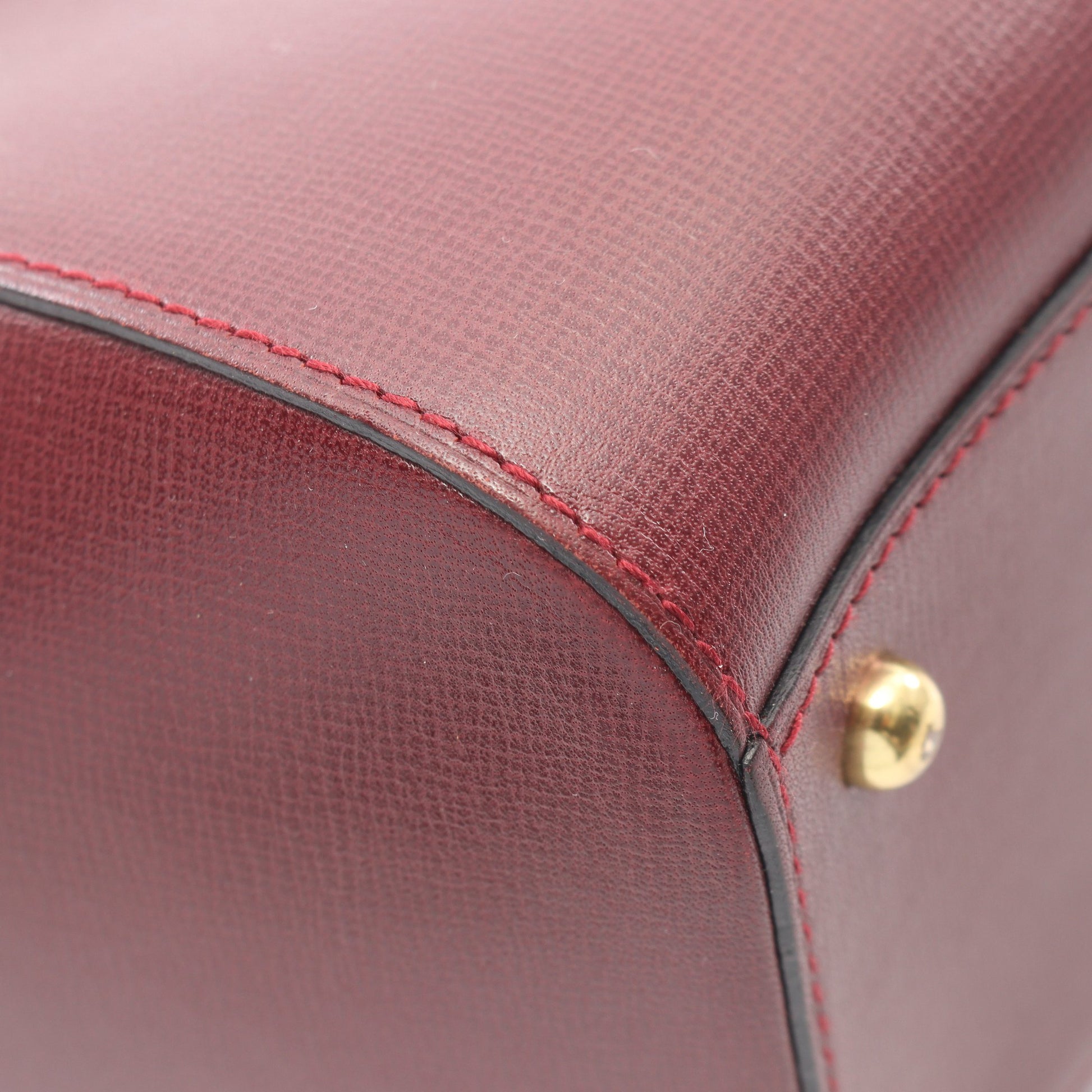 マストライン ミニ ボストンバッグ ハンドバッグ ミニボストンバッグ レザー ボルドー カルティエ バッグ Cartier