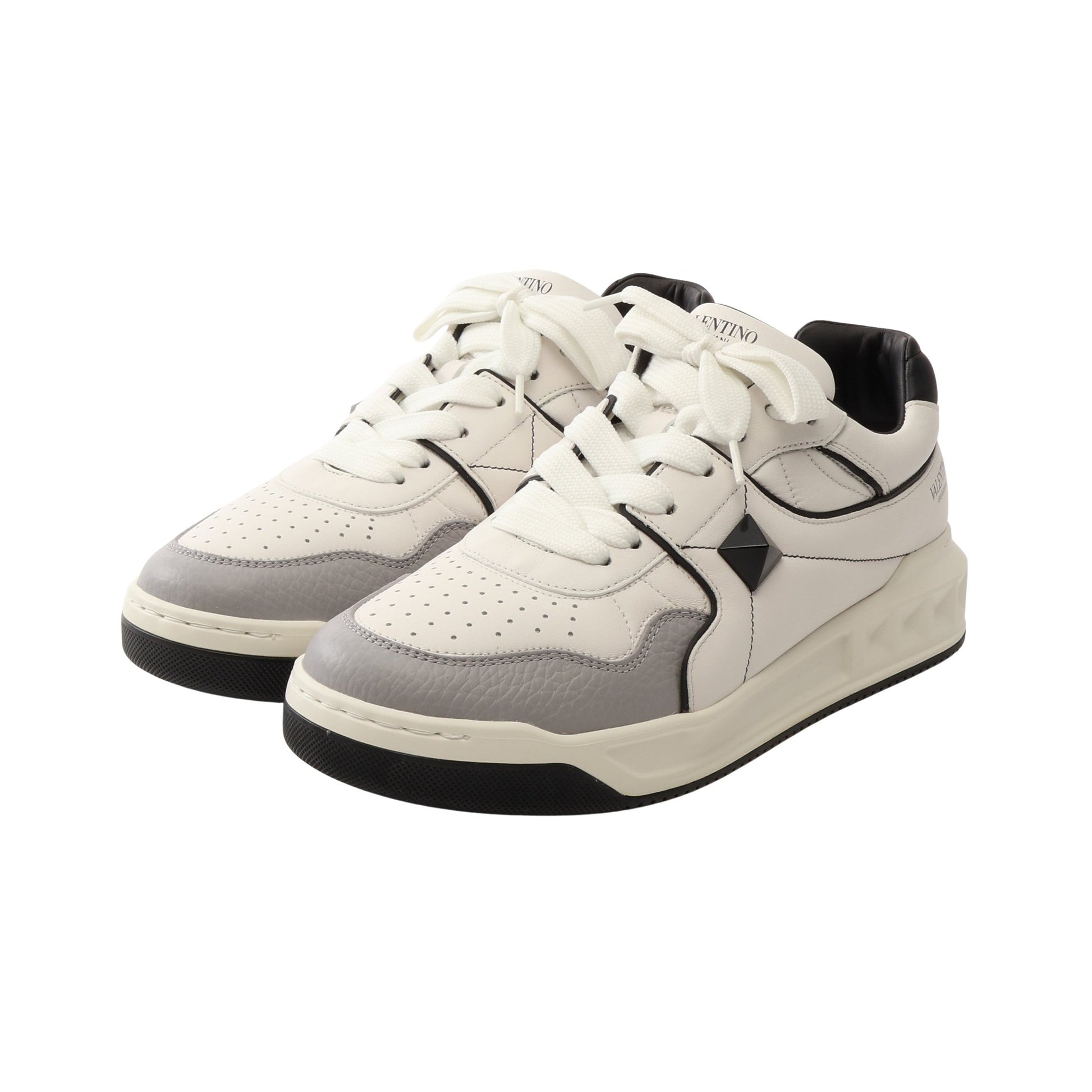 ONE STUD SNEAKERS ワンスタッズ スニーカー レザー ホワイト グレー ブラック ヴァレンティノガラヴァーニ シューズ VALENTINO GARAVANI