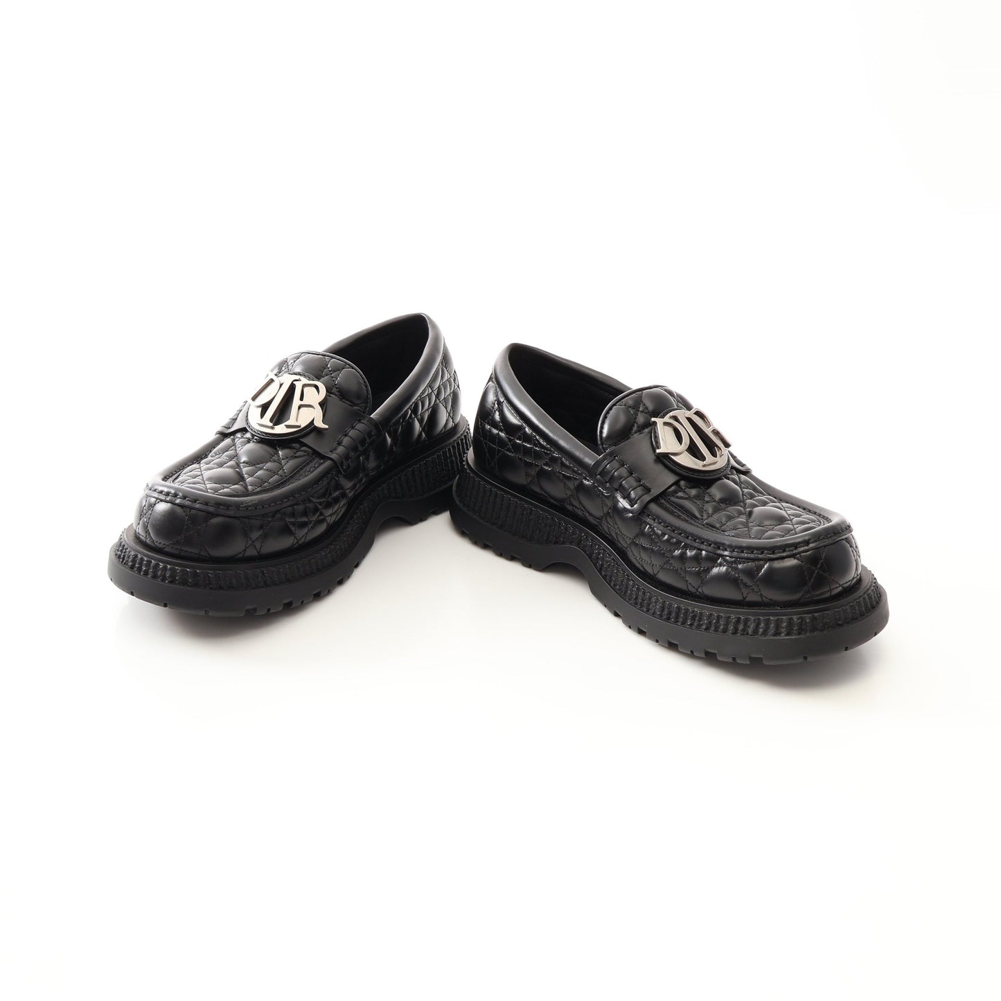 Dior Buffalo カナージュ ローファー レザー ブラック ディオール シューズ DIOR