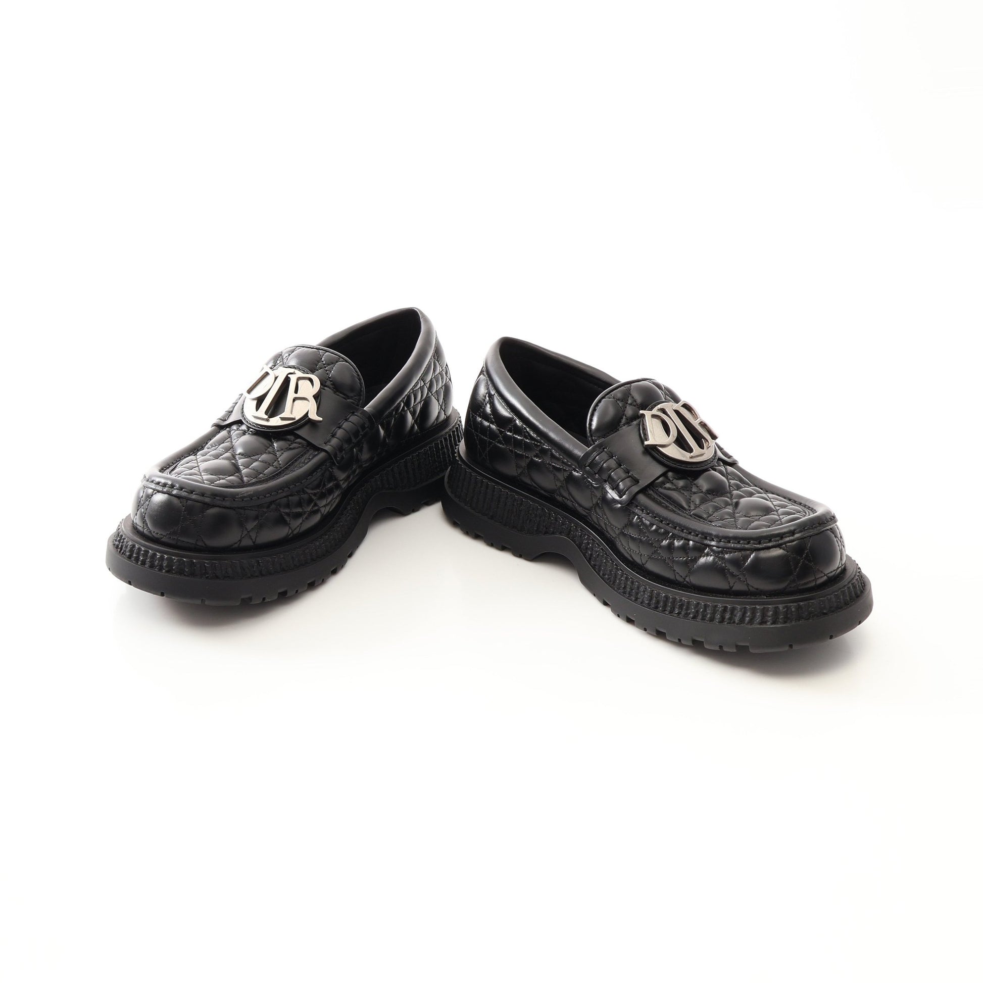 Dior Buffalo カナージュ ローファー レザー ブラック ディオール シューズ DIOR