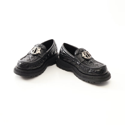 Dior Buffalo カナージュ ローファー レザー ブラック ディオール シューズ DIOR