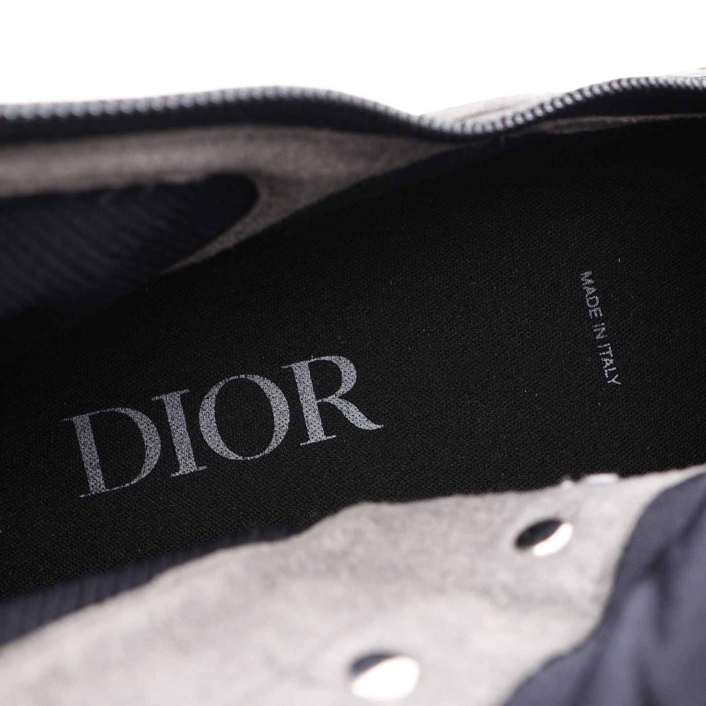 DIOR × 空山基 B24 Runtek ハイカットスニーカー ファブリック レザー ブラック シルバー ディオール