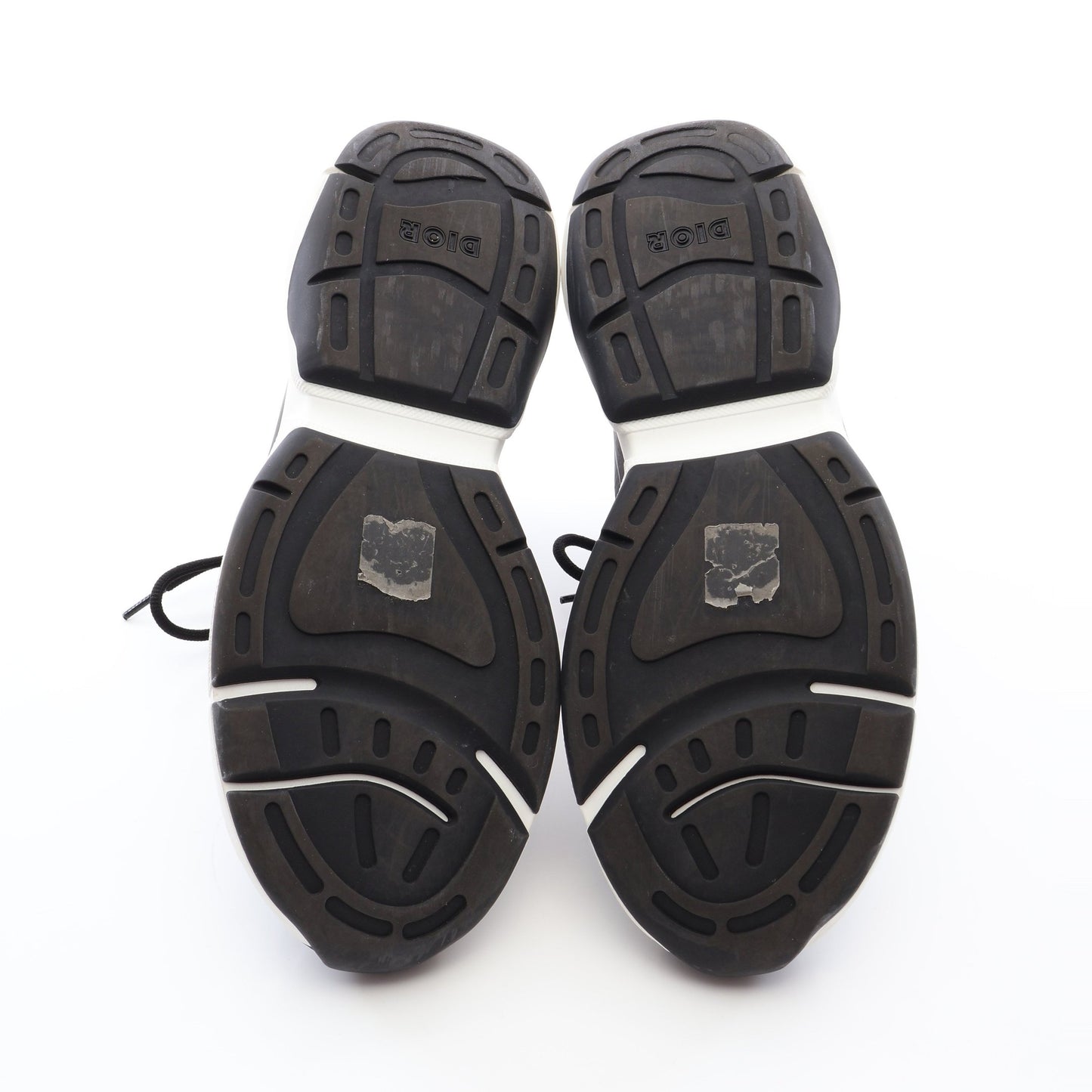 DIOR × 空山基 B24 Runtek ハイカットスニーカー ファブリック レザー ブラック シルバー ディオール