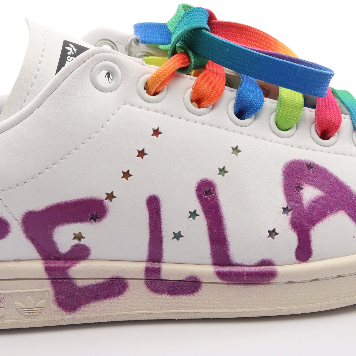 Stella McCartne × adidas Stansmith スタンスミス スニーカー フェイクレザー ホワイト パープル マルチカラー ステラマッカートニー