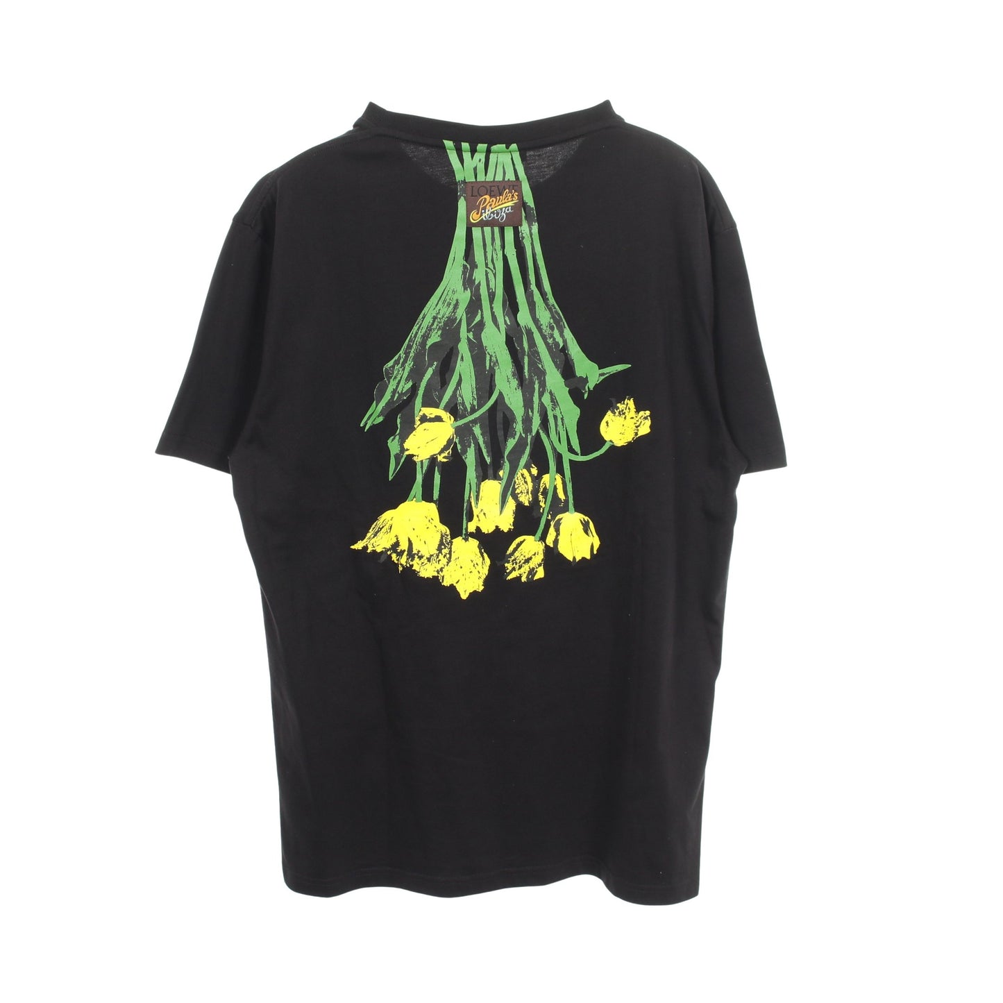 フローラルプリント 半袖Tシャツ コットン ブラック ロエベ