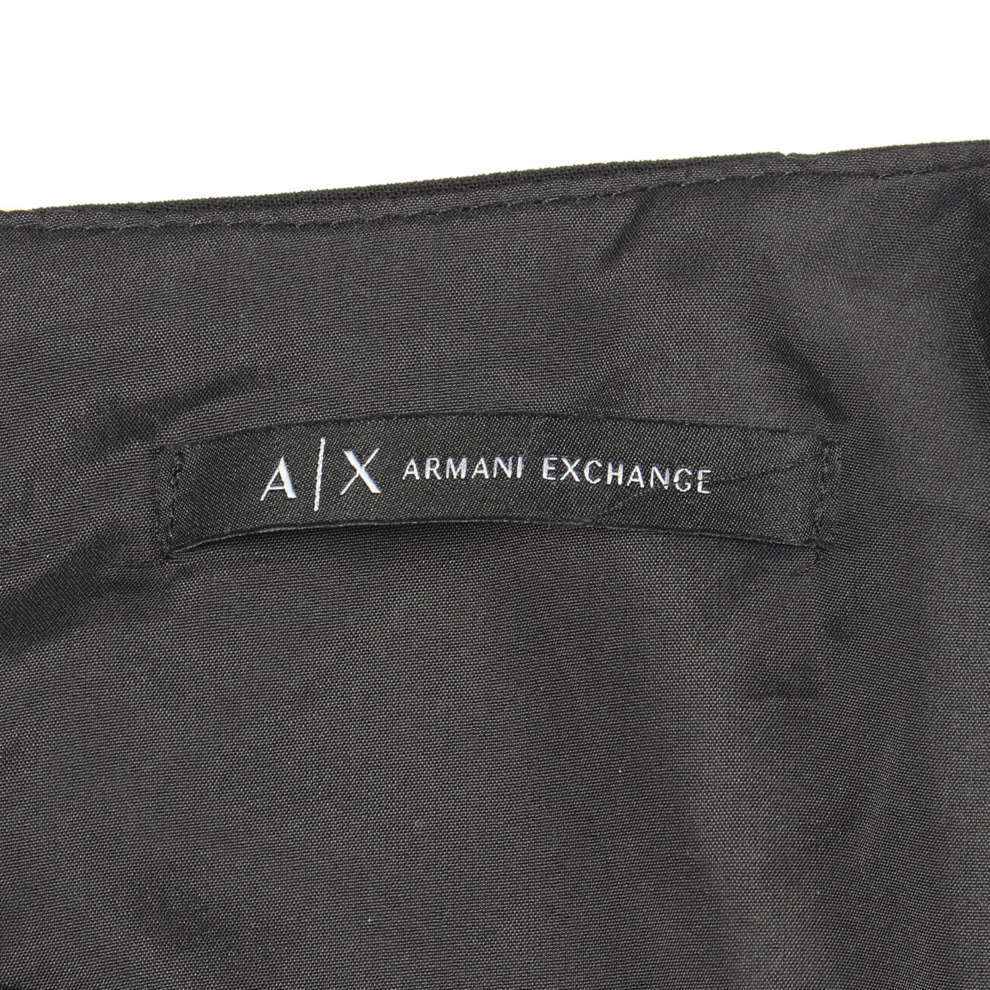 長袖 フリル ワンピース ブラック オレンジ アルマーニエクスチェンジ ワンピース ARMANI EXCHANGE