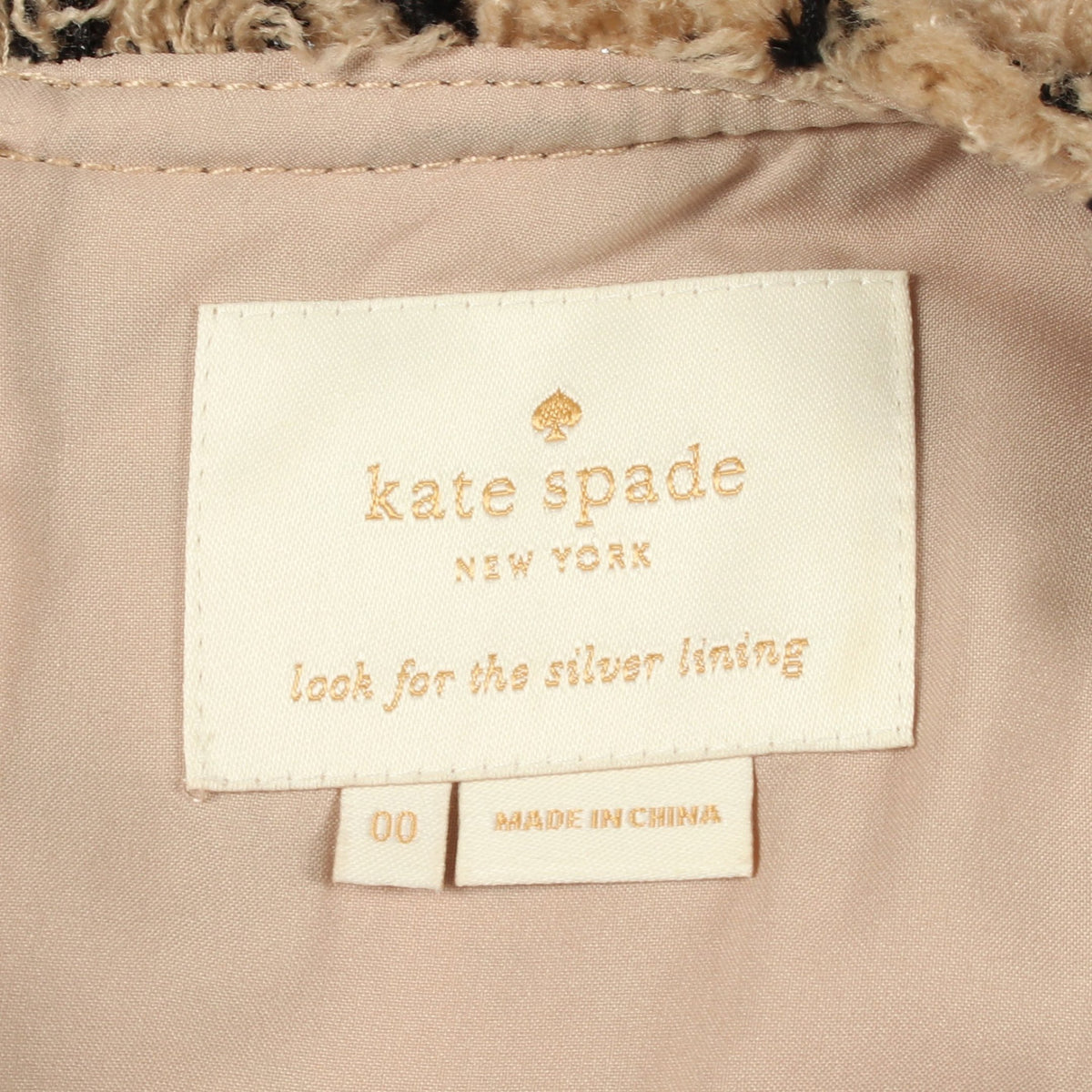 半袖 ツイード ワンピース ベージュ ブラック ケイトスペード ワンピース kate spade