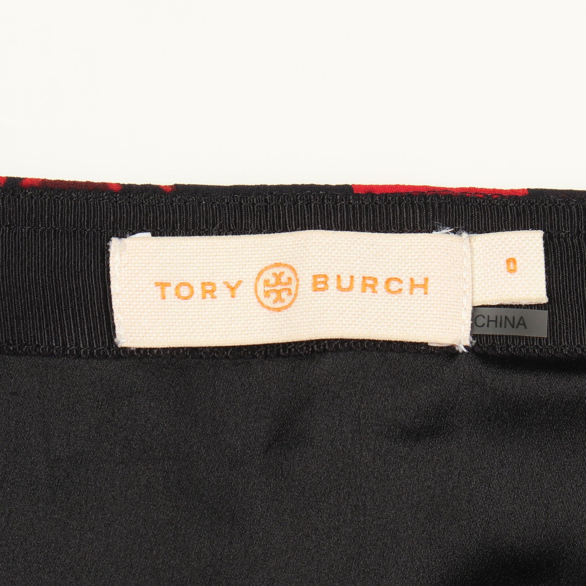 プリーツ 総柄 スカート ダークネイビー レッド トリーバーチ ボトムス TORY BURCH
