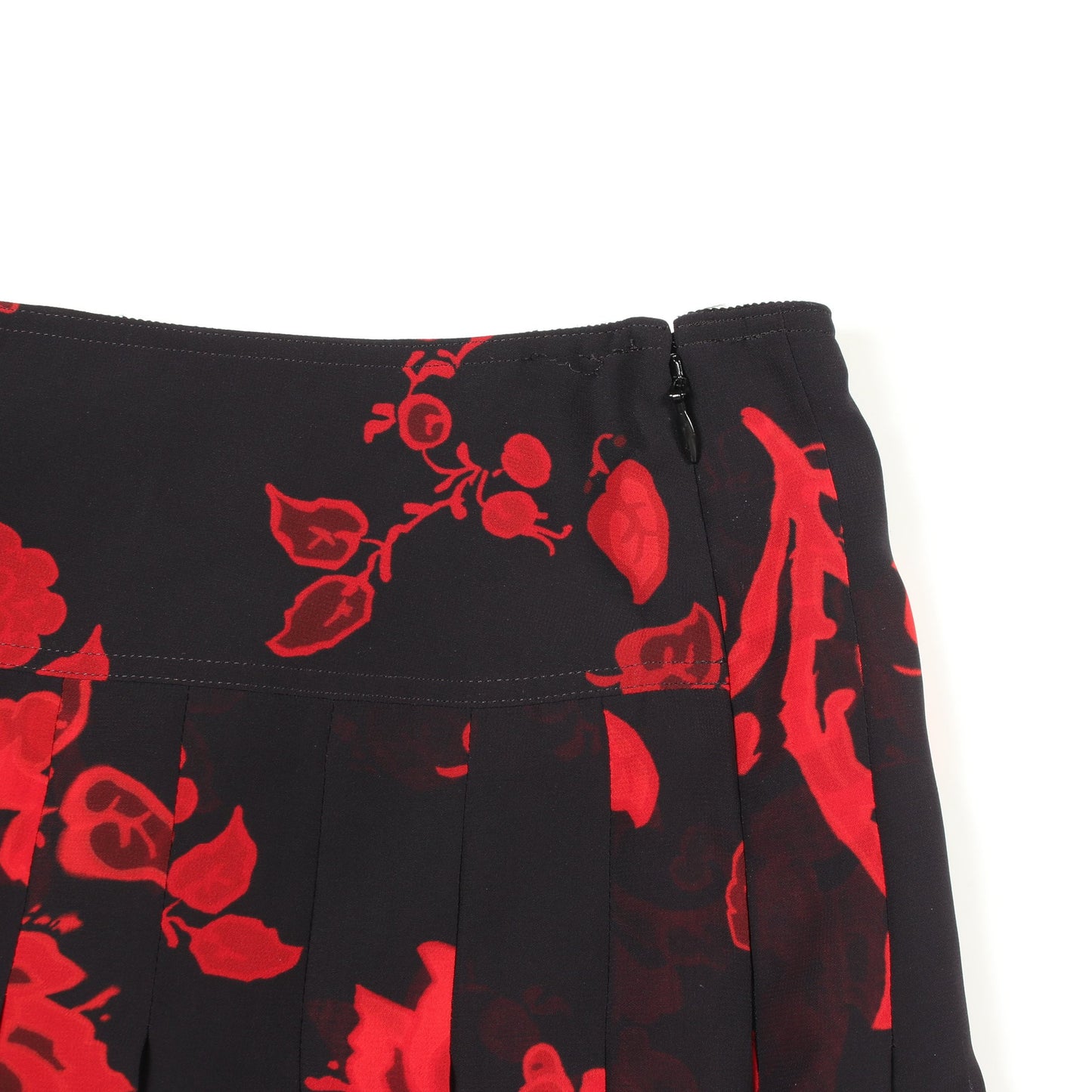 プリーツ 総柄 スカート ダークネイビー レッド トリーバーチ ボトムス TORY BURCH